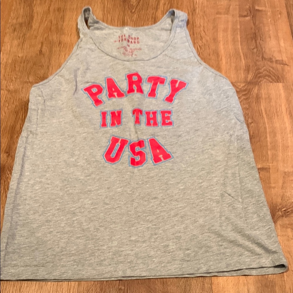 The Shop Forward Gray ‘Party in the USA’ tank top